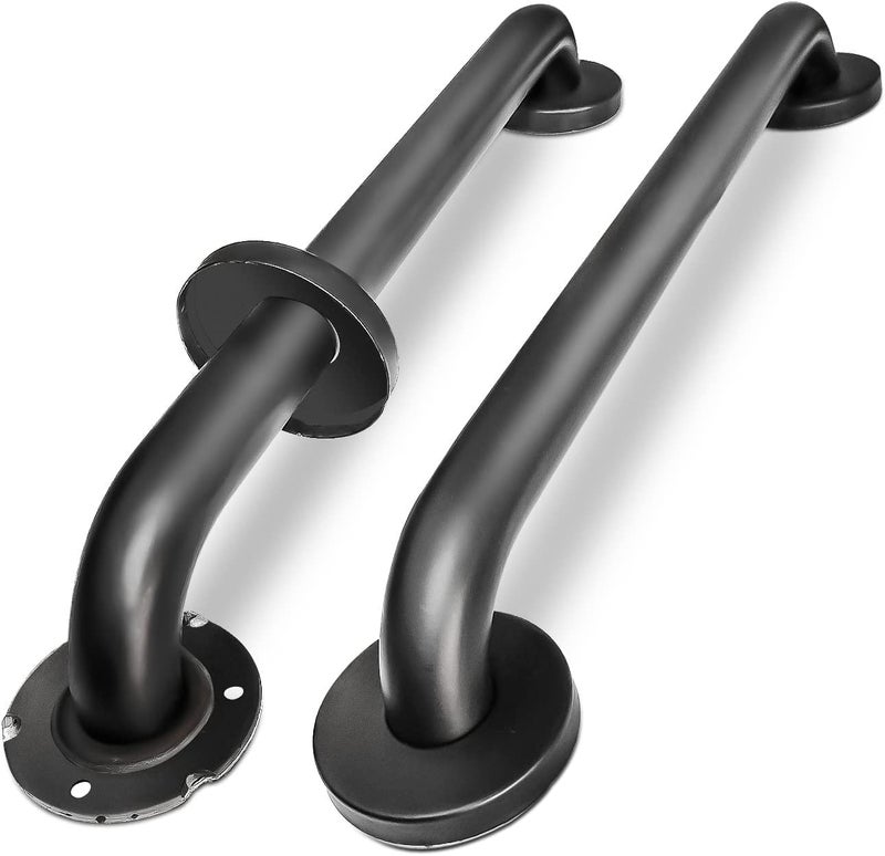 Handicap Grab Bars 2 Pack 24 Inch Shower Grab Bar for Seniors 304 Stainless Steel ADA Grab Bars for Bathtubs and Showers Toilet Safety Shower Handles for Elderly Disabled Injury Matte Black